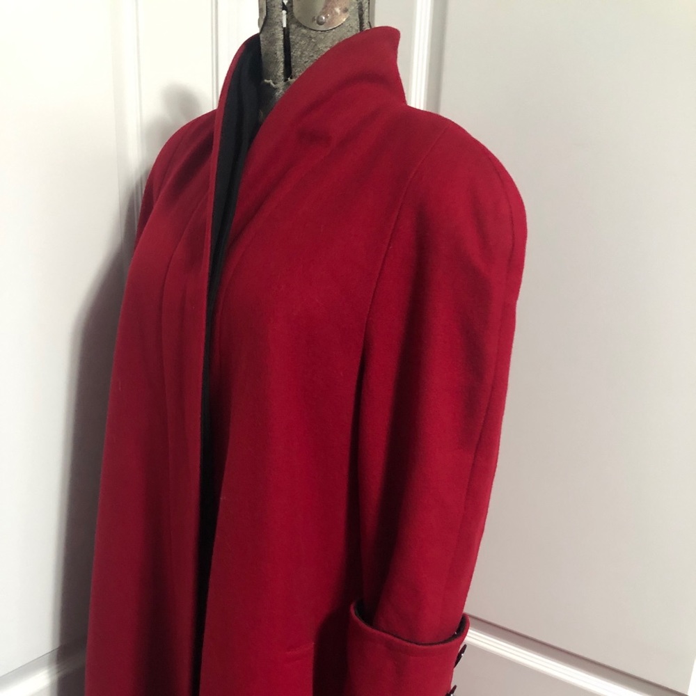 Vintage red wool statement coal women’s small